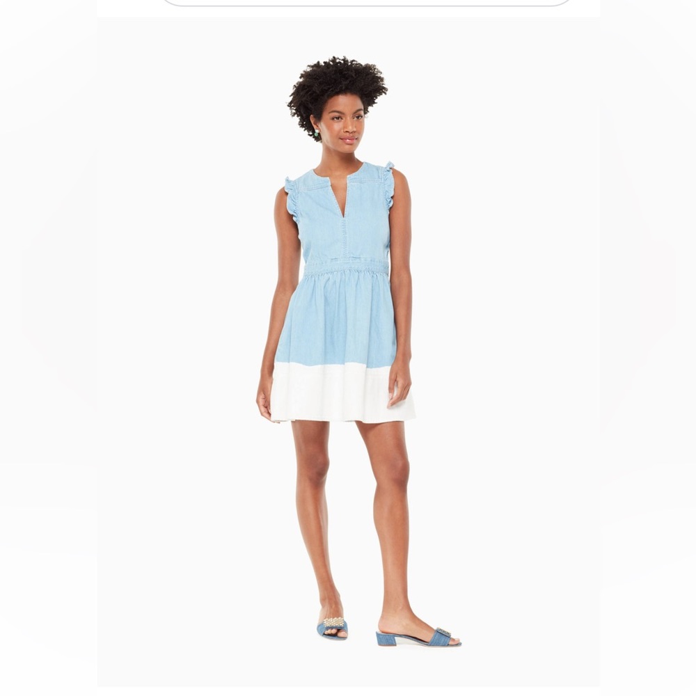 Kate Spade Ruffle denim/jeans dress